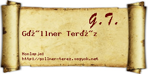 Göllner Teréz névjegykártya